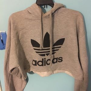 Long sleeve adidas crop top